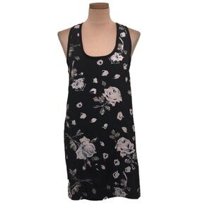 Joie Dress Size Small Black Floral Print